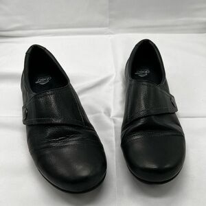 ABEO 24/7 Women's Shoes Comfort Ivonne Hook & Loop Soft Leather Black sz 8